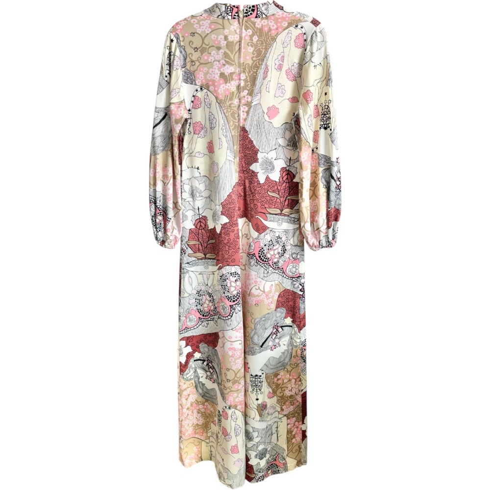 Vintage 70s Holly Gloria Moret of California Floral Boho Maxi Dress Size S/M - Picture 6 of 11